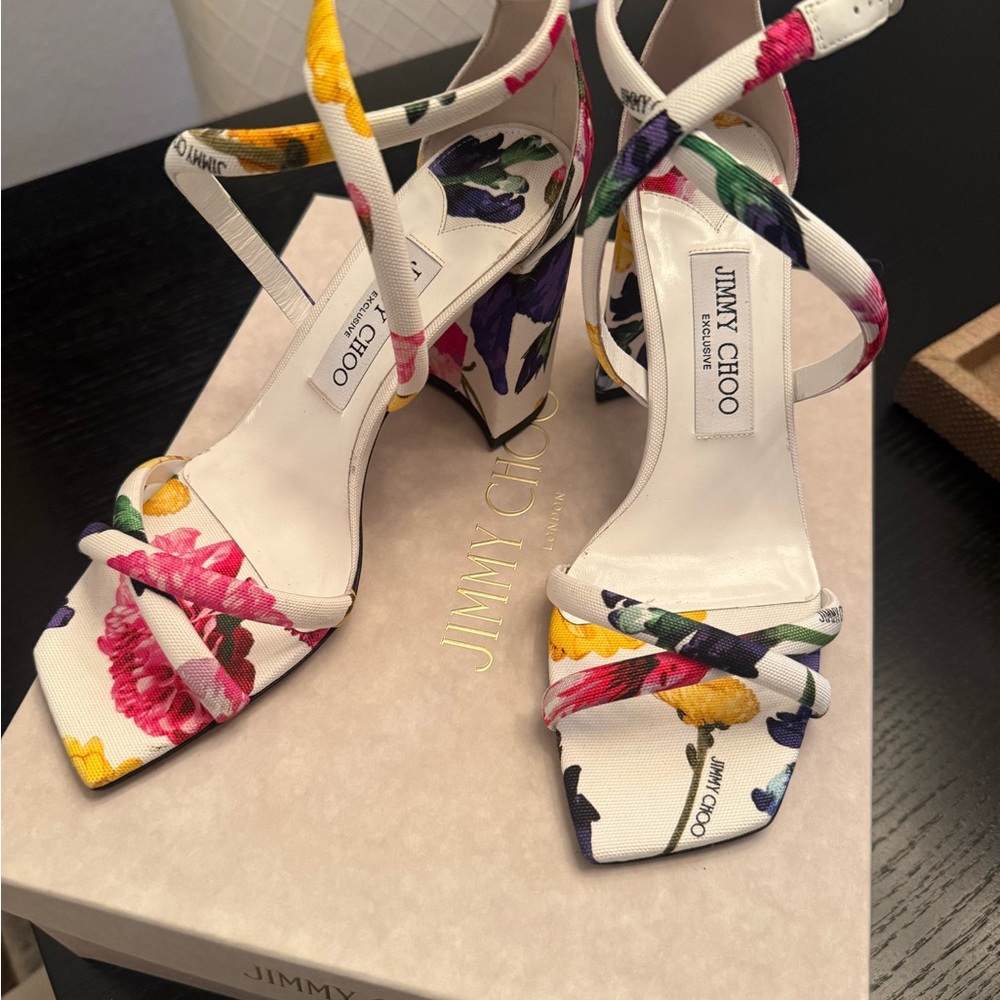 Jimmy Choo Multicolor Floral Heels